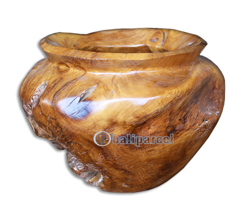 Wooden Teak Root Pottery, Handmade From Teak Wooden