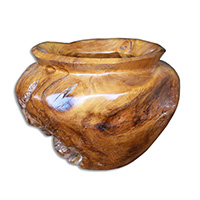 Wooden Teak Root Pottery, Handmade From Teak Wooden