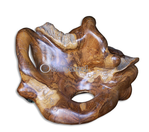 Wooden Teak Root Pottery, Handmade From Teak Wooden