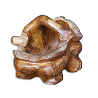 Wooden Teak Root Pottery, Handmade From Teak Wooden