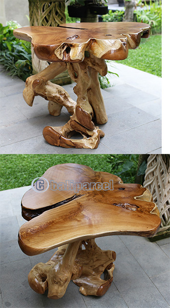 Wooden Teak Root Coffee Table, Handmade From Teak Wooden