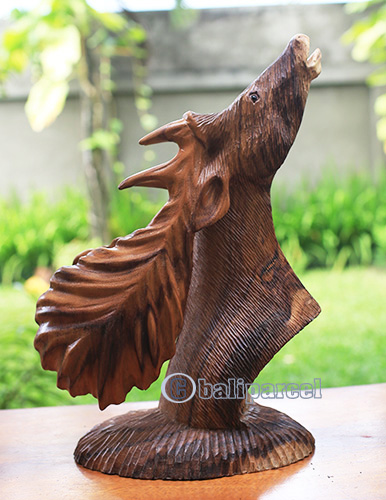 Wooden Deer, Handmade From Suar Wood
