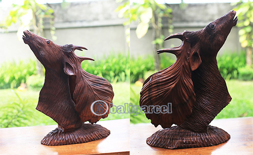 Wooden Deer, Handmade From Suar Wood