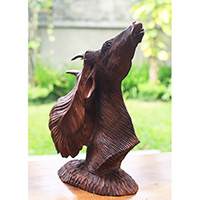 Wooden Deer, Handmade From Suar Wood