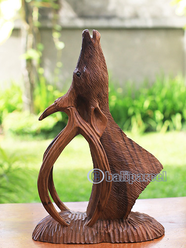Wooden Deer, Handmade From Suar Wood