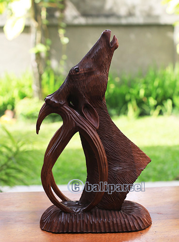 Wooden Deer, Handmade From Suar Wood