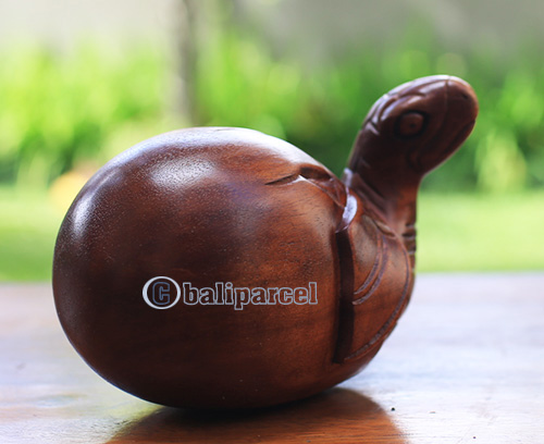 Wooden Turtle, Handcarved From Hibiscus Wood