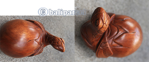 Wooden Turtle, Handcarved From Hibiscus Wood