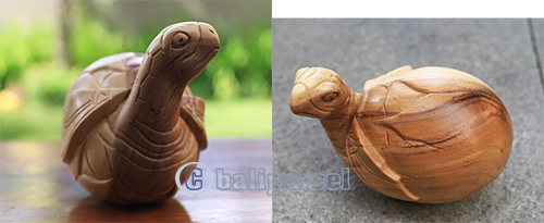 Wooden Turtle, Handcarved From Hibiscus Wood