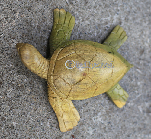 Wooden Turtle, Handcarved From Waru Wood