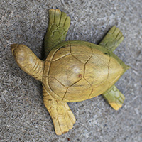 Wooden Turtle, Handcarved From Waru Wood