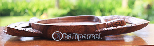 Wooden Turtle, Handcarved From Suar Wood