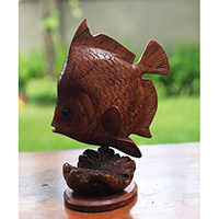 Wooden Fish With Parasite Wood