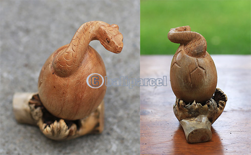 Wooden Snake With Parasite Wood
