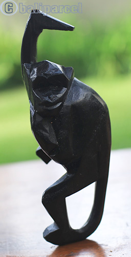 Wooden Monkey, Hand Made From Suar Wood 
