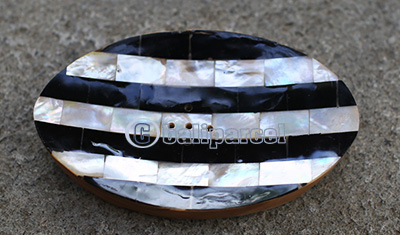 Wooden Soap Dish With Shell, Hand Carved From Teak Wood