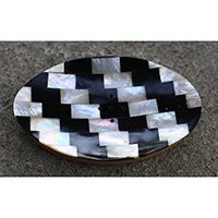 Wooden Soap Dish With Shell, Hand Carved From Teak Wood