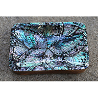 Wooden Soap Dish With Shell, Hand Carved From Teak Wood
