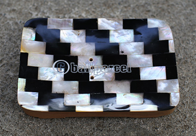 Wooden Soap Dish With Shell, Hand Carved From Teak Wood