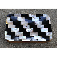 Wooden Soap Dish With Shell, Hand Carved From Teak Wood