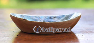Wooden Soap Dish With Shell, Hand Carved From Teak Wood