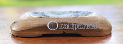 Wooden Soap Dish With Shell, Hand Carved From Teak Wood