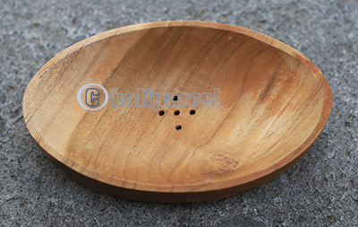 Wooden Soap Dish, Hand Carved From Teak Wood