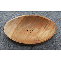 Wooden Soap Dish, Hand Carved From Teak Wood
