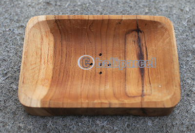 Wooden Soap Dish, Hand Carved From Teak Wood
