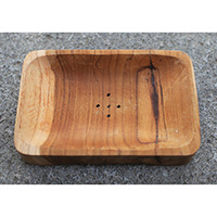 Wooden Soap Dish, Hand Carved From Teak Wood