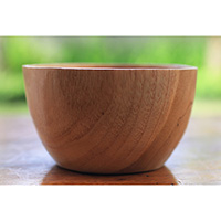 Wooden Bowl, Hand Made From Teak Wood