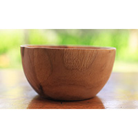 Wooden Bowl, Hand Made From Teak Wood