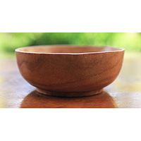 Wooden Bowl, Hand Made From Teak Wood