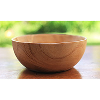 Wooden Bowl, Hand Made From Teak Wood