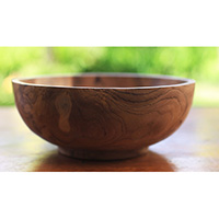 Wooden Bowl, Hand Made From Teak Wood