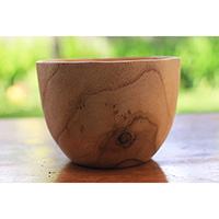 Wooden Bowl, Hand Made From Teak Wood