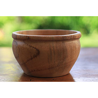 Wooden Bowl, Hand Made From Teak Wood