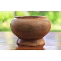Wooden Bowl, Hand Made From Teak Wood