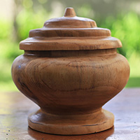 Wooden Bowl, Hand Made From Teak Wood
