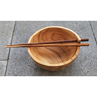 Wooden Bowl, Hand Made From Teak Wood