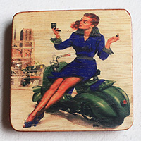 Wooden Art Print Coaster, The Original Photo Can Be Printed To The Wood, If Any Custom Photos We Can Print It, Is Made From Albesia Wood
