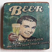 Wooden Art Print Coaster, The Original Photo Can Be Printed To The Wood, If Any Custom Photos We Can Print It, Is Made From Albesia Wood