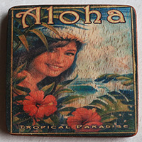 Wooden Art Print Coaster, The Original Photo Can Be Printed To The Wood, If Any Custom Photos We Can Print It, Is Made From Albesia Wood
