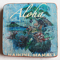 Wooden Art Print Coaster, The Original Photo Can Be Printed To The Wood, If Any Custom Photos We Can Print It, Is Made From Albesia Wood