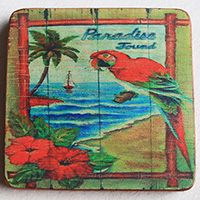 Wooden Art Print Coaster, The Original Photo Can Be Printed To The Wood, If Any Custom Photos We Can Print It, Is Made From Albesia Wood
