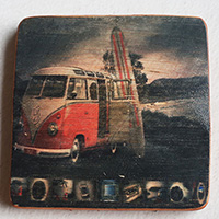 Wooden Art Print Coaster, The Original Photo Can Be Printed To The Wood, If Any Custom Photos We Can Print It, Is Made From Albesia Wood