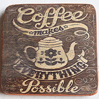 Wooden Art Print Coaster, The Original Photo Can Be Printed To The Wood, If Any Custom Photos We Can Print It, Is Made From Albesia Wood