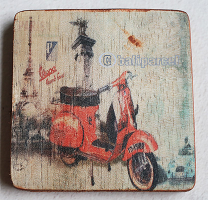 Wooden Art Print Coaster, The Original Photo Can Be Printed To The Wood, If Any Custom Photos We Can Print It, Is Made From Albesia Wood