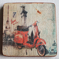 Wooden Art Print Coaster, The Original Photo Can Be Printed To The Wood, If Any Custom Photos We Can Print It, Is Made From Albesia Wood