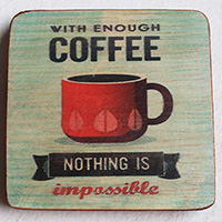 Wooden Art Print Coaster, The Original Photo Can Be Printed To The Wood, If Any Custom Photos We Can Print It, Is Made From Albesia Wood